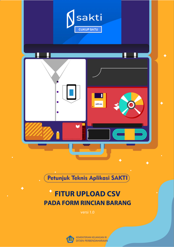 Juknis SAKTI - Fitur Upload CSV Pada Form Rincian Barang Pada Modul Komitmen